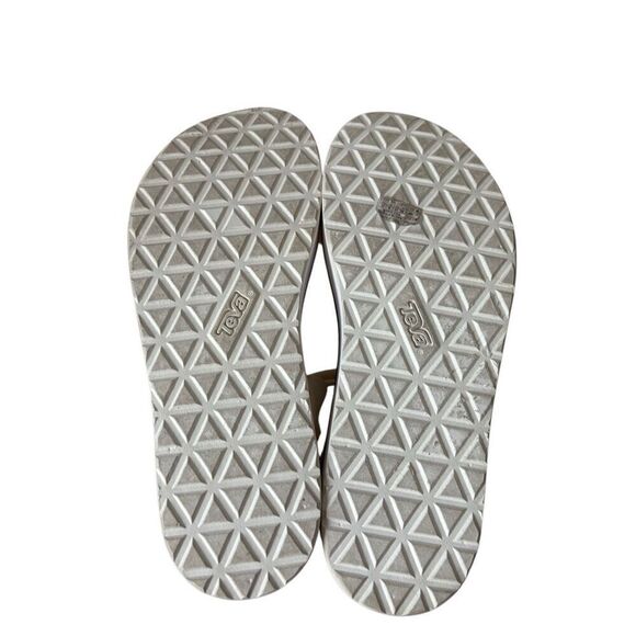 Teva Women's Flatform Universal Mesh Print Platform Sandal White size 10 - Picture 7 of 9